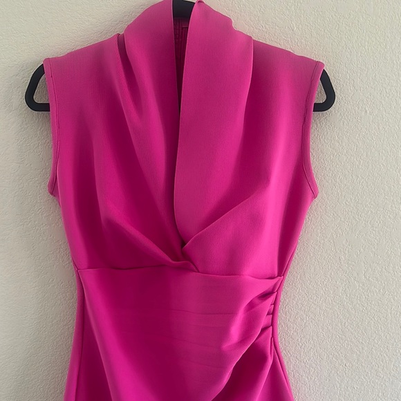 Elegant Pink Sleeveless Bandage Dress - Picture 3 of 4